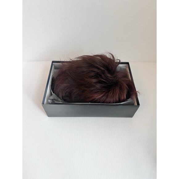 Raquel Welch Synthetic Short Layered Bright Coppery Brown W/ Dark Roots Wig EUC - Picture 6 of 10